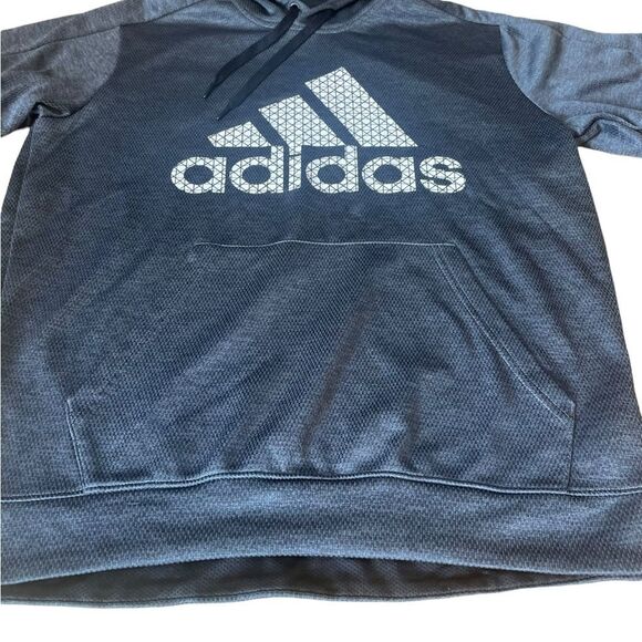 Adidas Team Fleece Logo Hoodie Mens Size Large - Picture 10 of 15